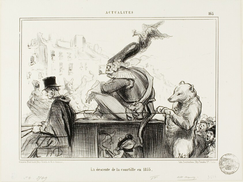 The Descent of the Courtille in 1855, plate 165 from Actualités