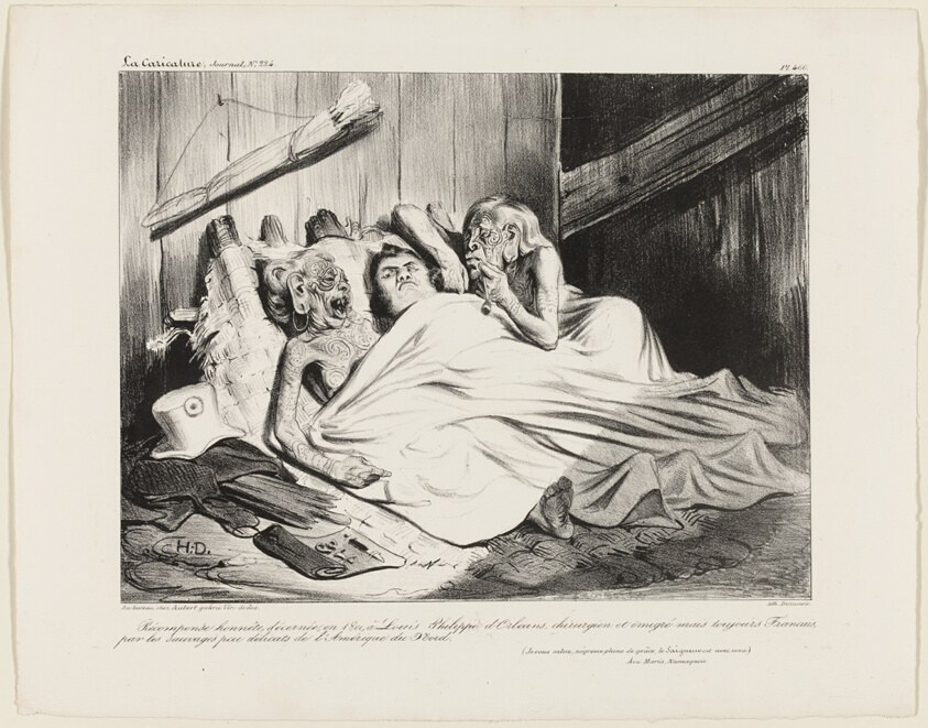 A Fair Reward Presented in 1800 by the Un-Prudish Savages of North America to Louis-Philippe of Orléans, surgeon and expatriate, but still a Frenchman. (I salute you, gracious Black Lady, the Lord is with you.) A Namaquan Ave Maria, plate 466