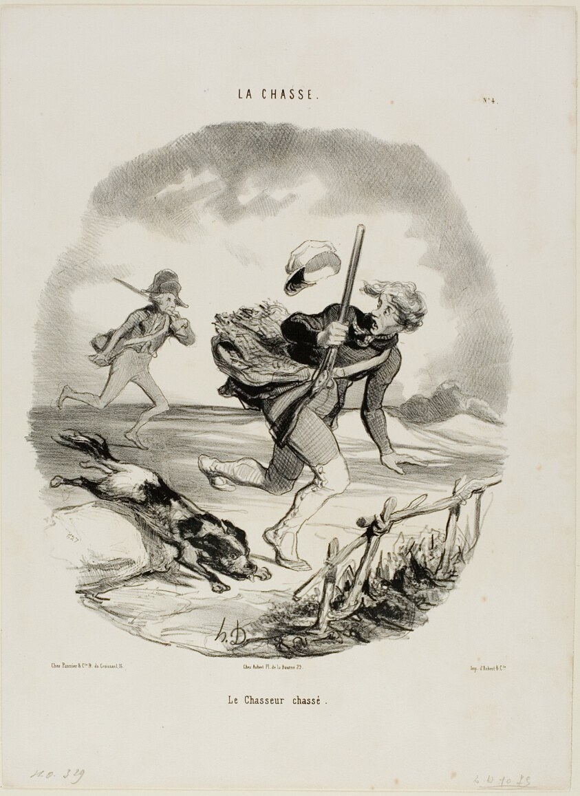 The hunted hunter, plate 4 from La Chasse