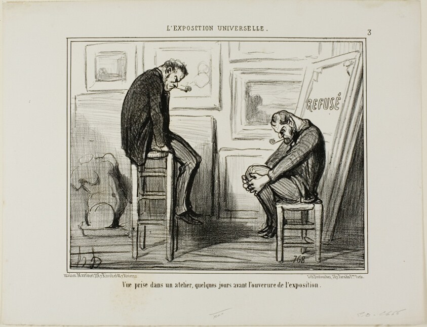 View Taken in a Studio a Few Ways before the Opening of the Exhibition, plate 3 from L'exposition Universelle