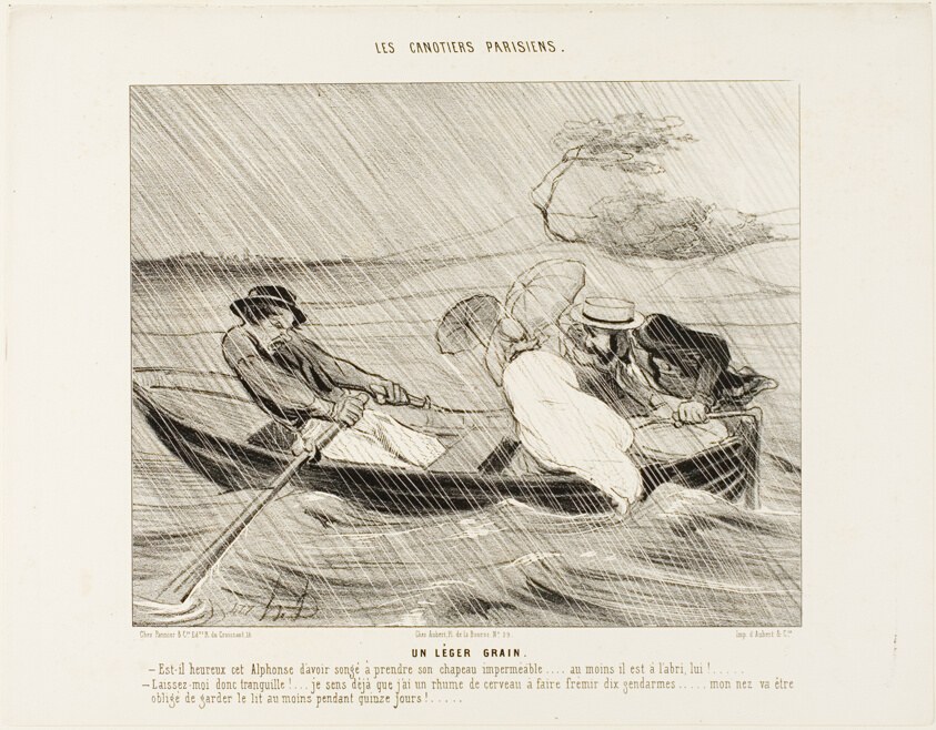 A Light Squall (Un leger grain), plate 8 from The Parisian Boaters (Les canotiers Parisiens)