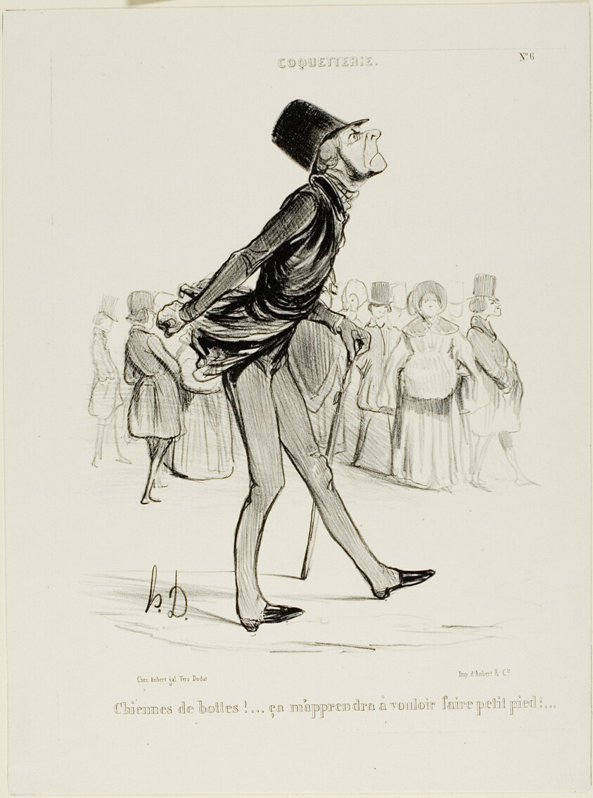 Damn Boots! That Will Teach Me to Take Smaller Steps...” plate 6 from Coquetterie