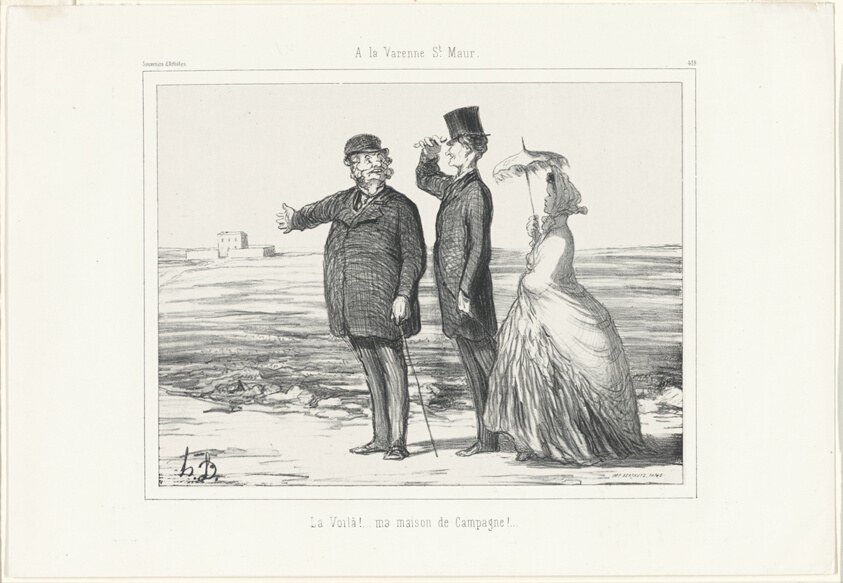 At Varenne, Saint-Maur. “There! My country house", plate 418 from Souvenirs d’artistes