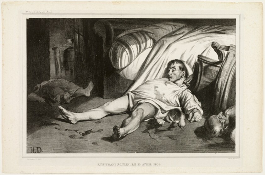 Rue Transnonain, on April 15, 1834, October 2, 1834, plate 24 from L’Association mensuelle