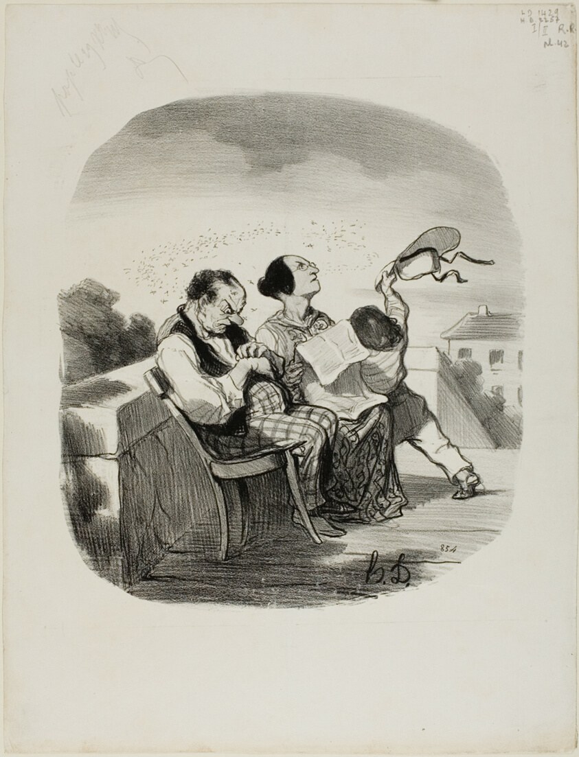 The Advantage of Sharing the Fresh Air on an Italian Terrace Together with a Great Number of Insects, plate 42 from Pastorales