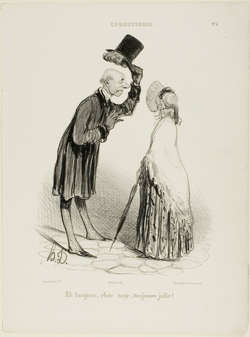 “Hello, Angel, always pretty...,” plate 3 from Coquetterie