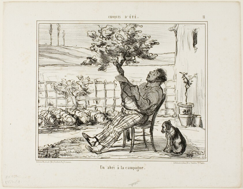 Under the shade in the countryside, plate 11 from Croquis D'été