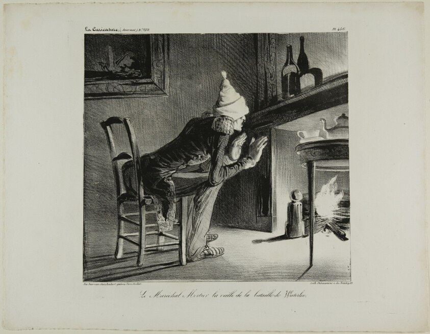 General Mortier, the evening before the battle of Waterloo, plate 456