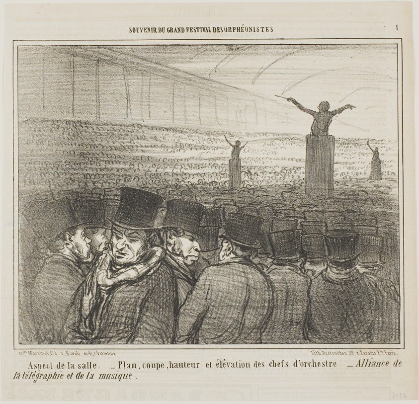 View of the Grand Hall, plate 1 from Souvenirdu Grand Festival des Orphéonistes