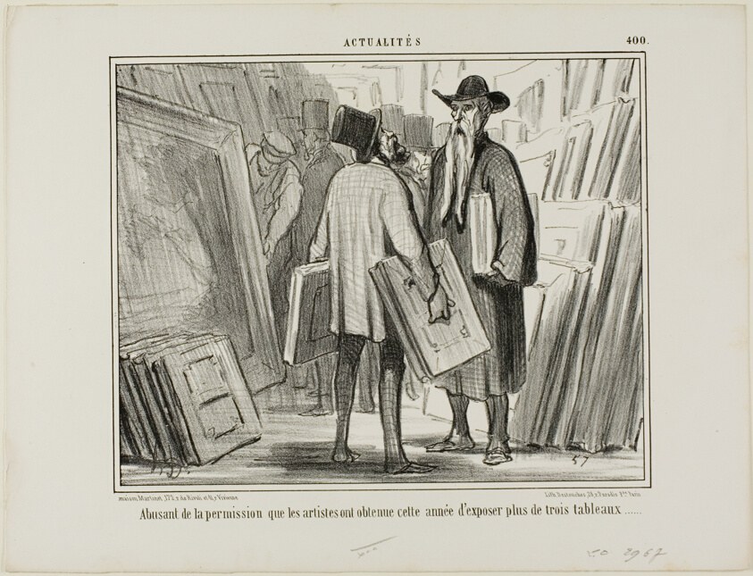 Some artists are taking advantage of this year's permission to exhibit more than three paintings, plate 400 from Actualités