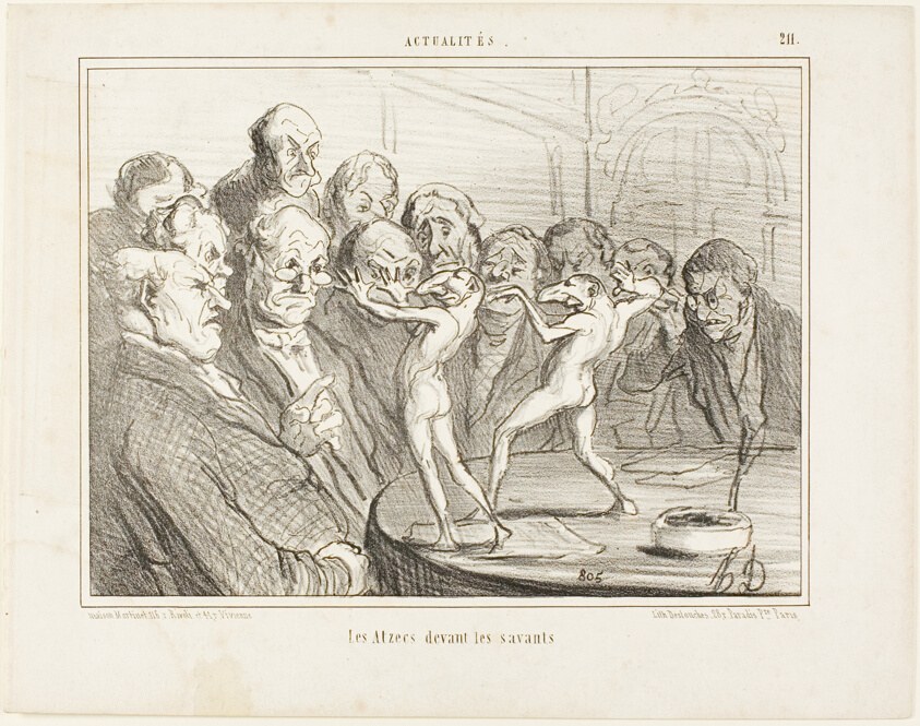 The Aztecs before the scientists, plate 211 from Actualités