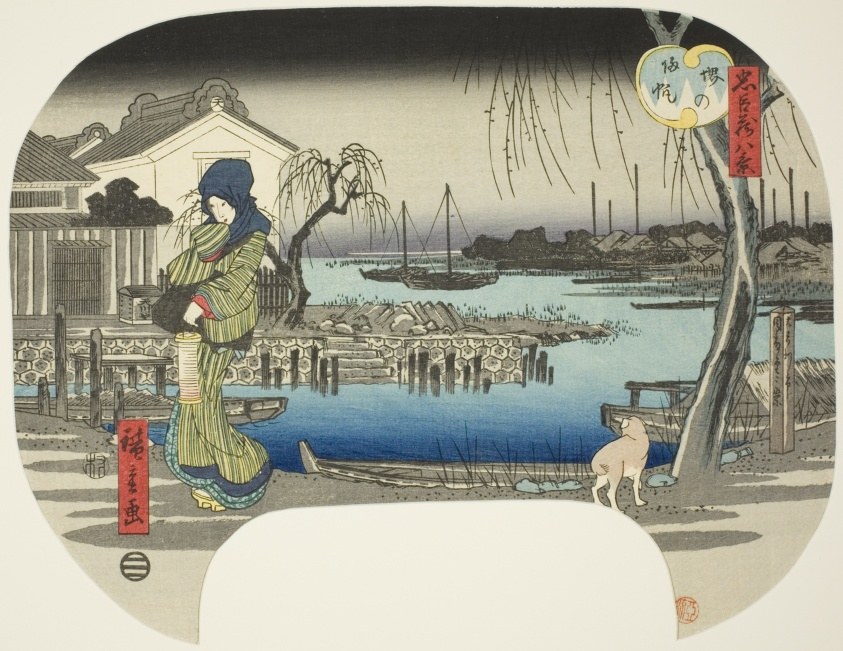 Returning Sails at Sakai (Sakai no kihan), from the series "Eight Views from the Treasury of Loyal Retainers (Chushingura hakkei)"