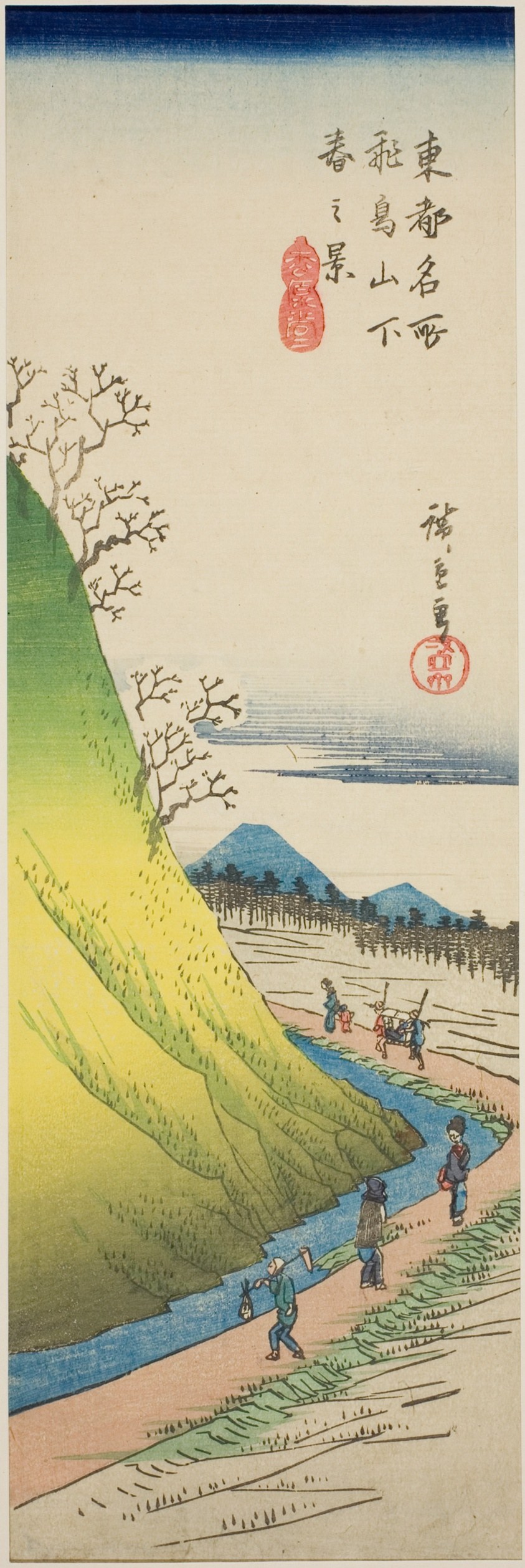 Spring View from the Foot of Asuka Hill (Asukayama shita haru no kei), from the series "Famous Views of the Eastern Capital (Toto meisho)"