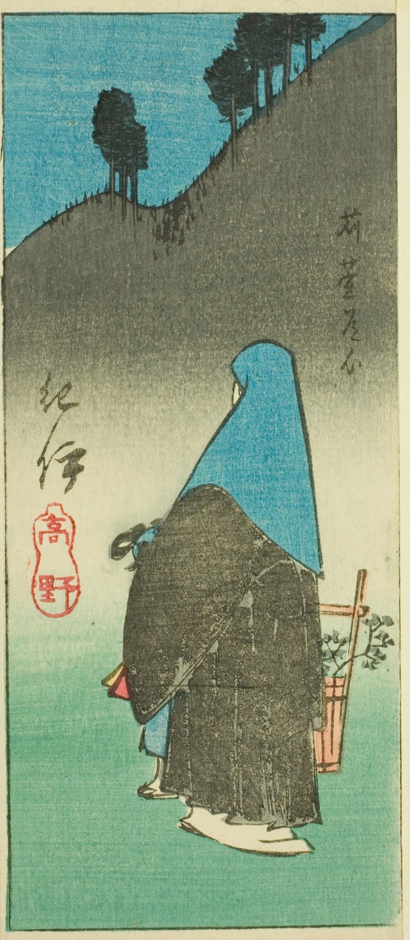 Mount Koya in Kii Province (Kii, Koya), section of sheet no. 16 from the series "Cutout Pictures of the Provinces (Kunizukushi harimaze zue)"