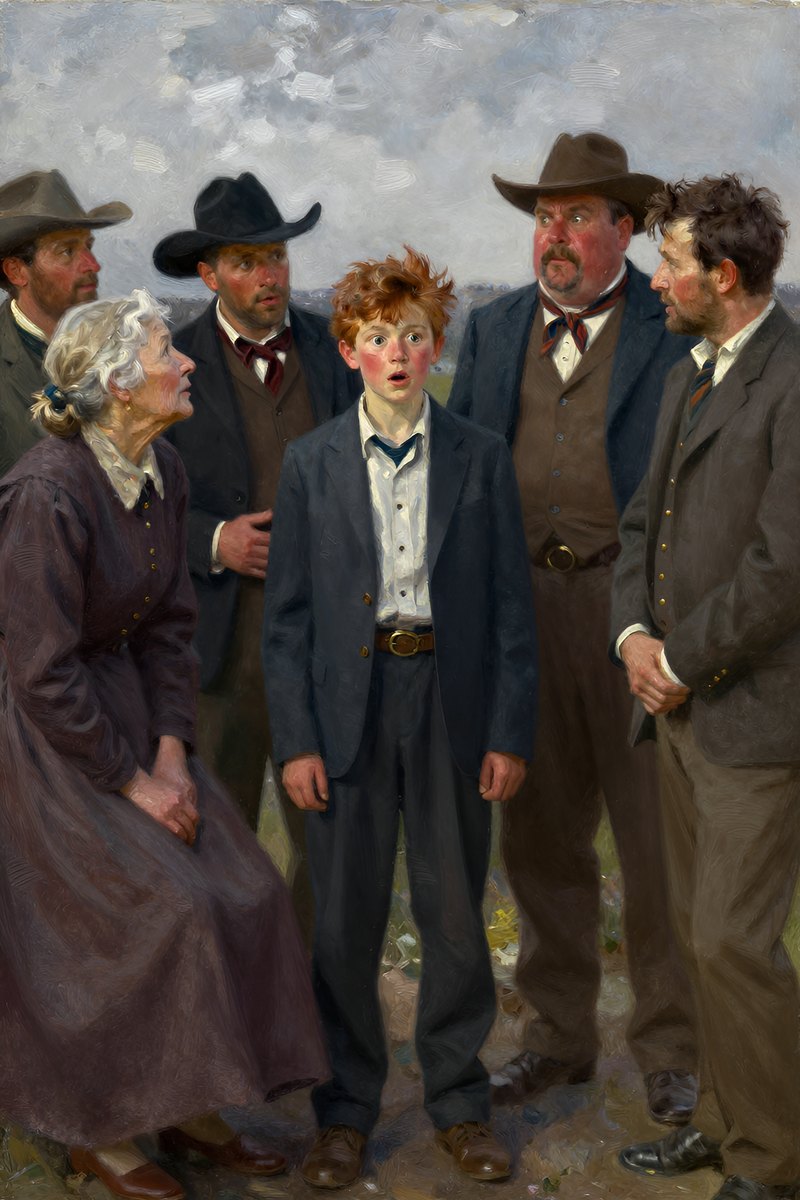 A thirteen-year-old boy, with wild chestnut hair and a determined face stands in the living room of his aunt's house.